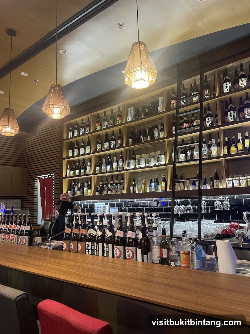Bar with Shelves of Bottles