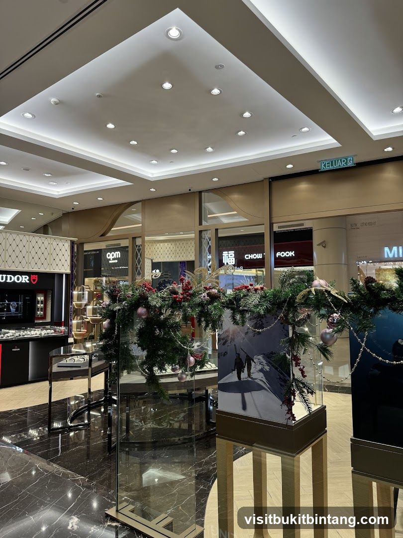 Christmas Decorations in a Luxury Retail Store