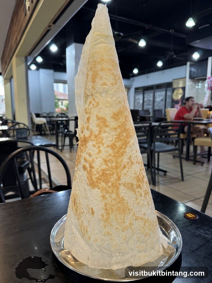 Cone-shaped Roti Canai