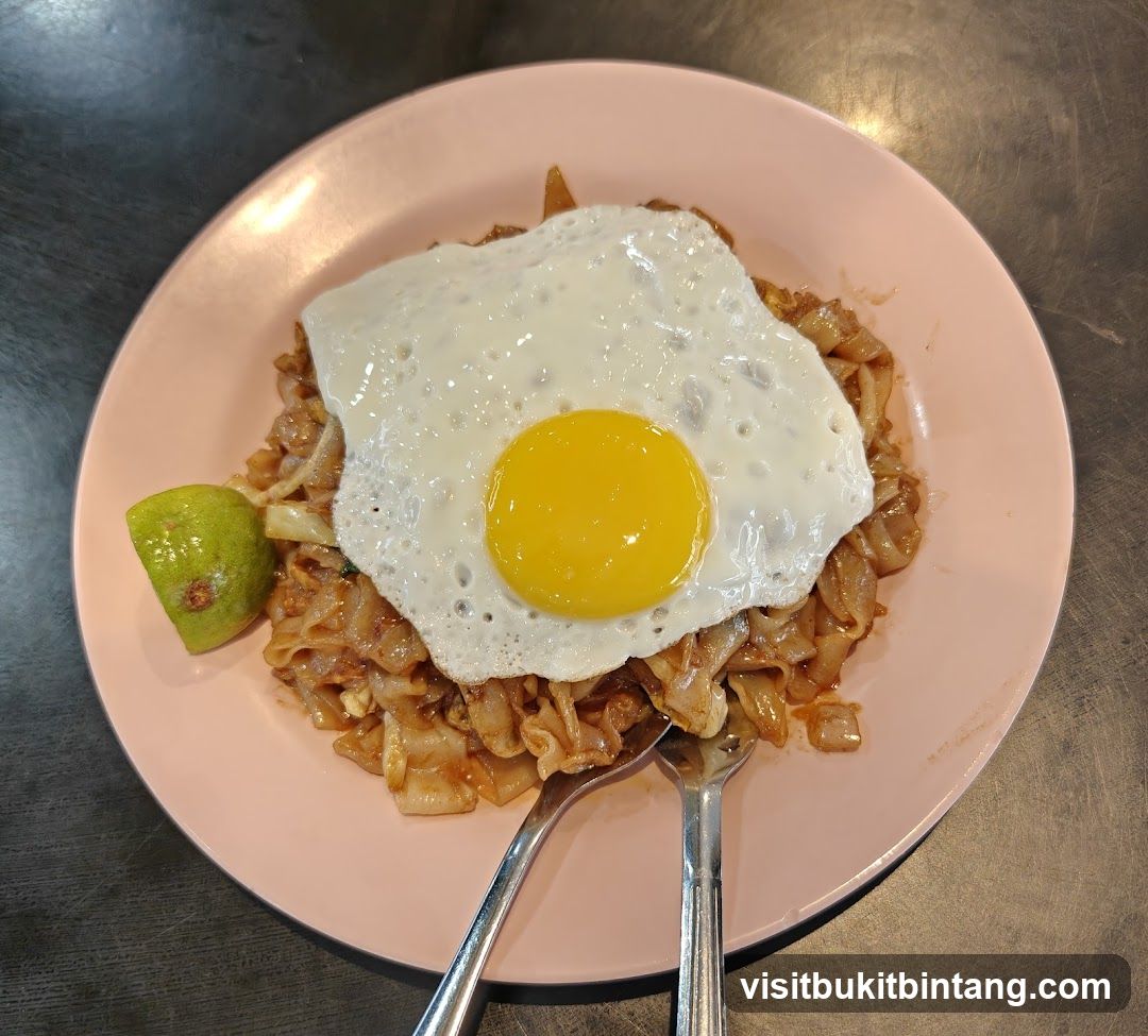 Fried Noodles with Fried Egg