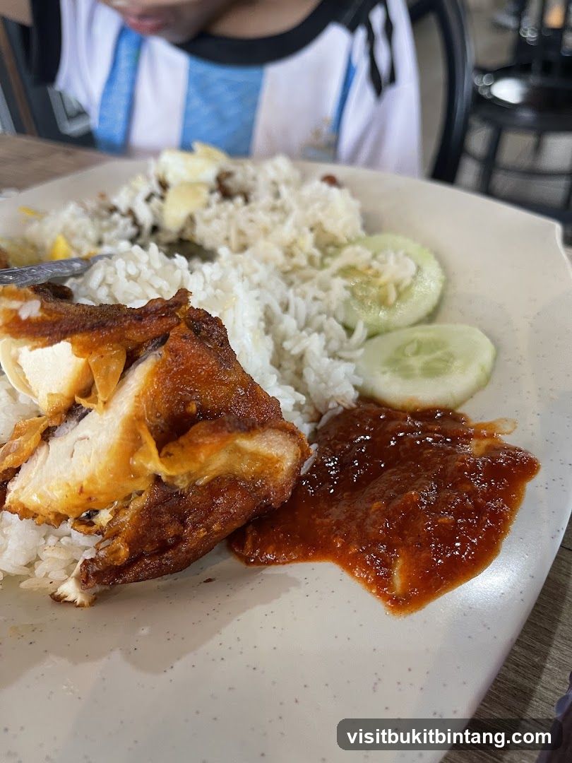 Nasi Lemak with Fried Chicken