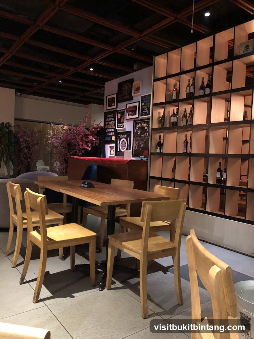 Restaurant Interior with Wine Display