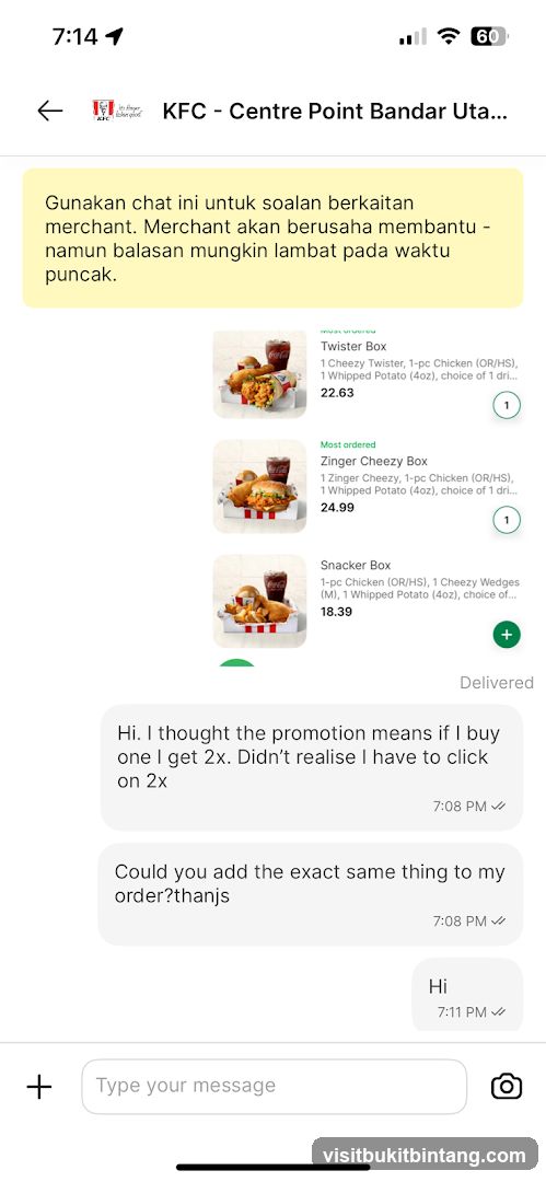 KFC Chat Interface