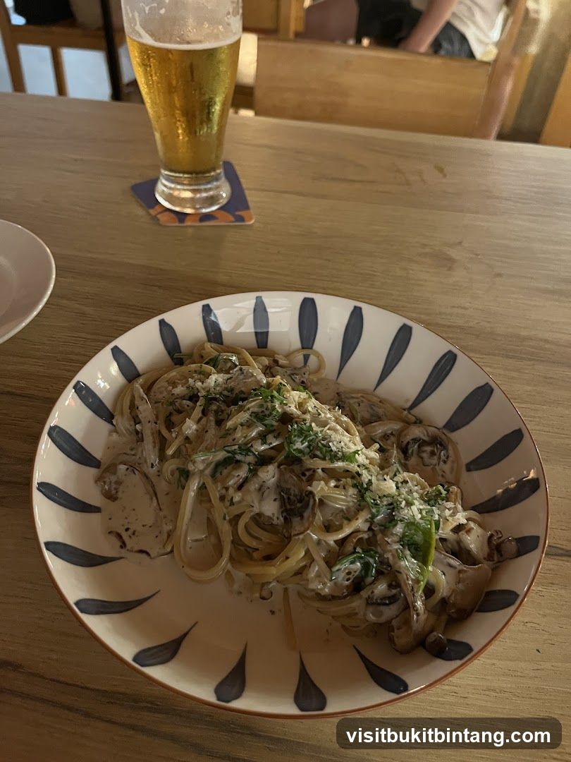 Creamy Mushroom Pasta with Beer