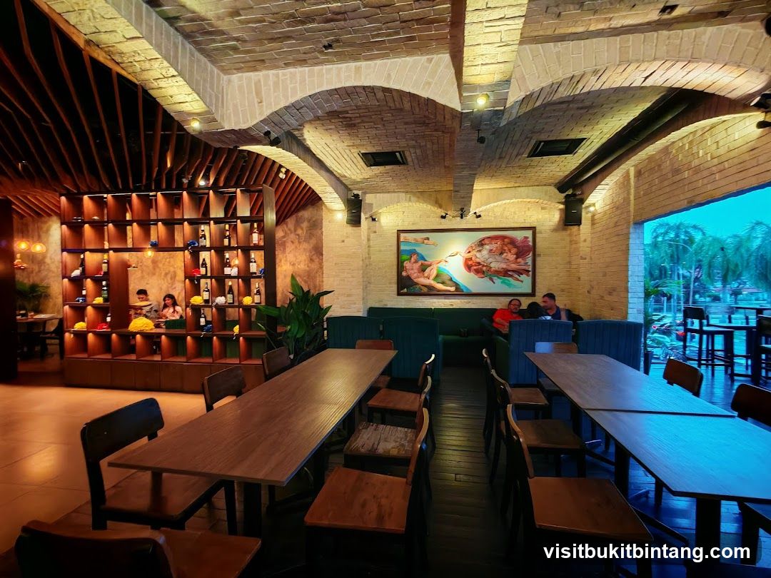 Restaurant Interior with Artwork