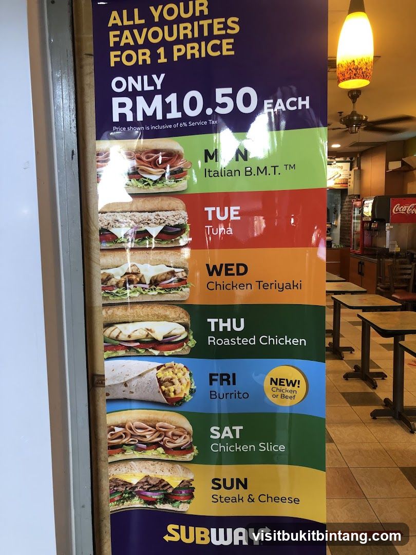 Subway Daily Specials