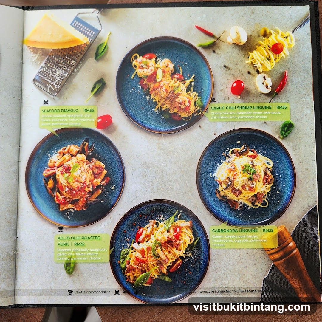 Pasta Menu