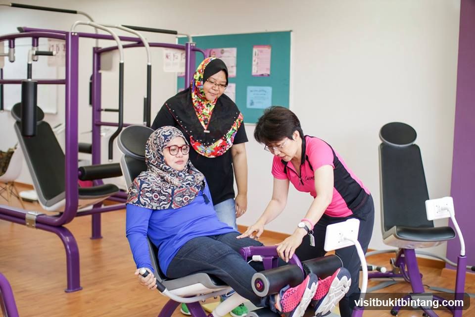 Women exercising in a gym