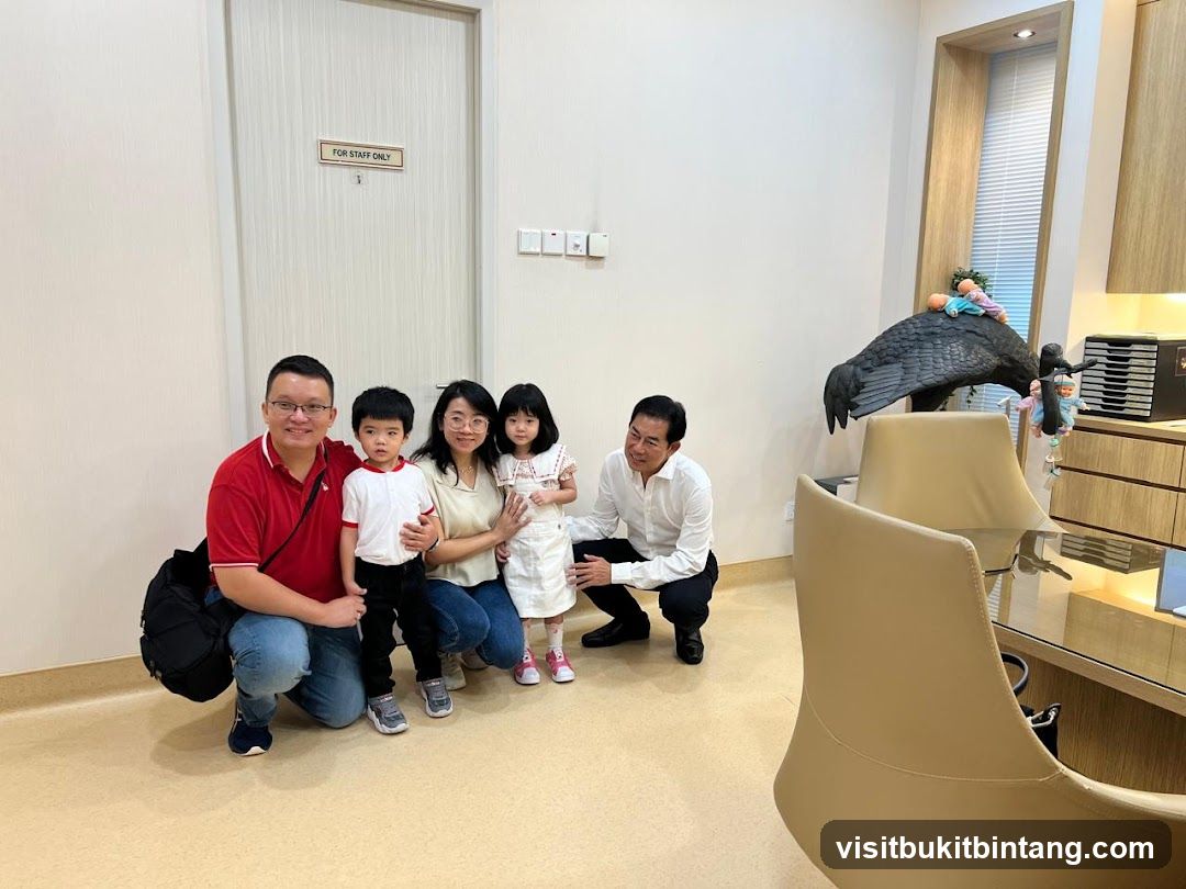 Family Poses in an Office Setting