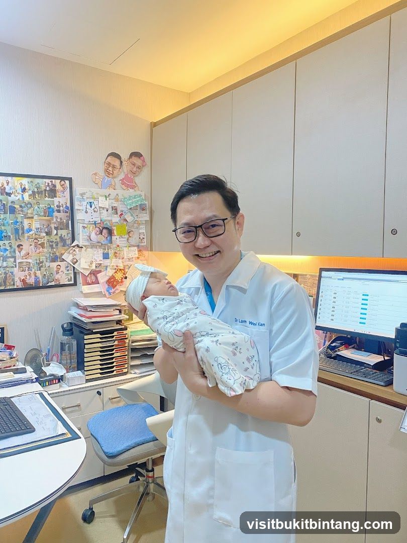 Doctor holding a newborn baby