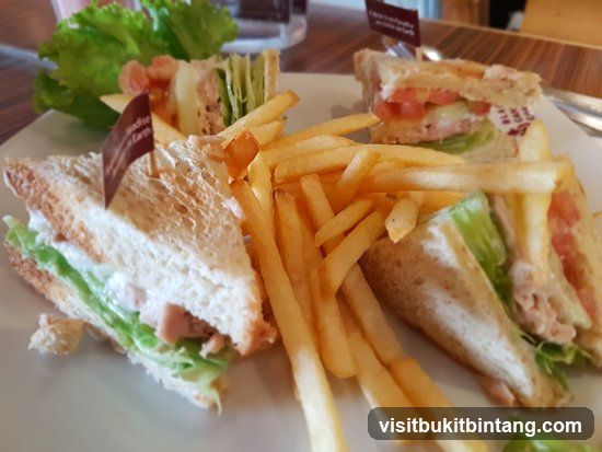 Club Sandwiches and Fries