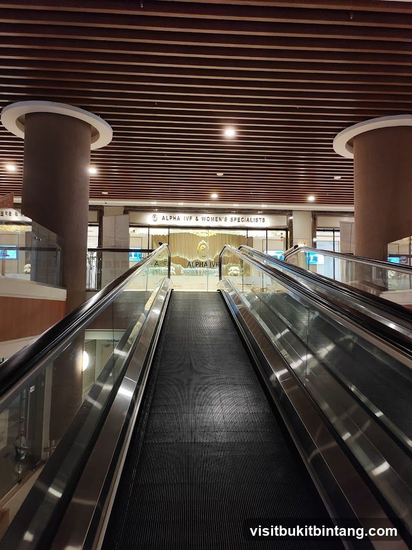 Escalator leading to a clinic