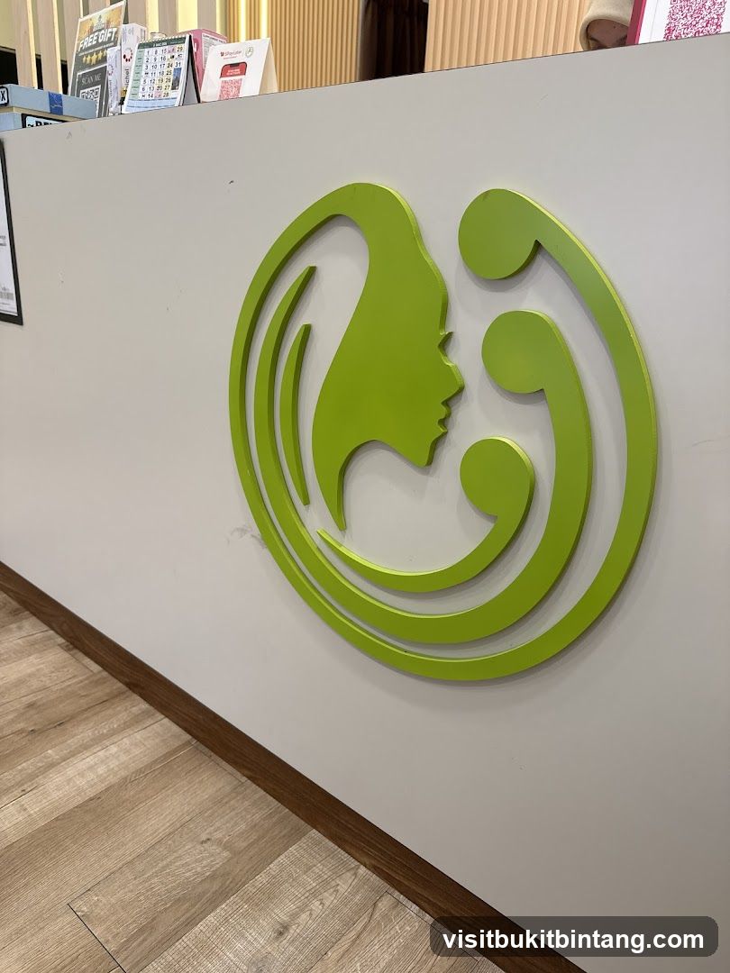 Reception desk logo