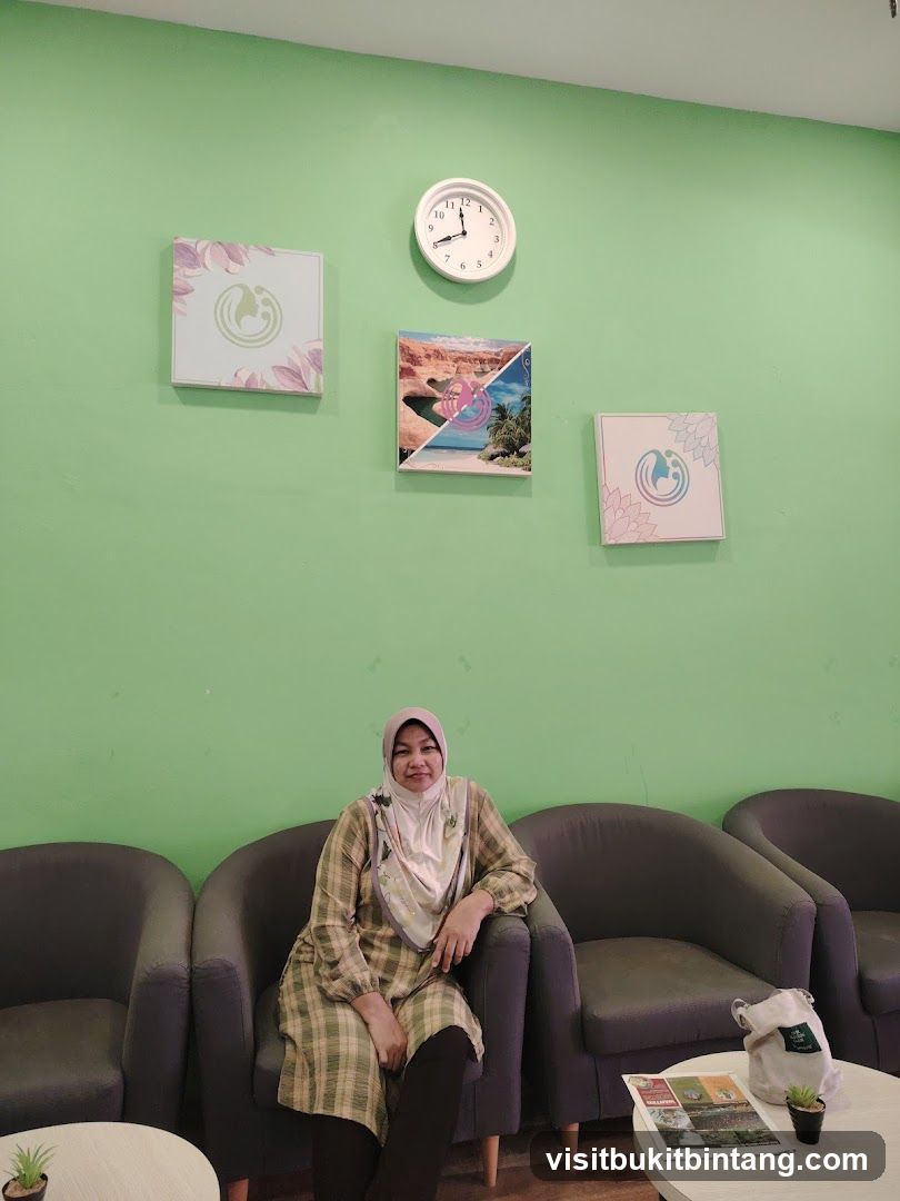 Woman sitting in a waiting area