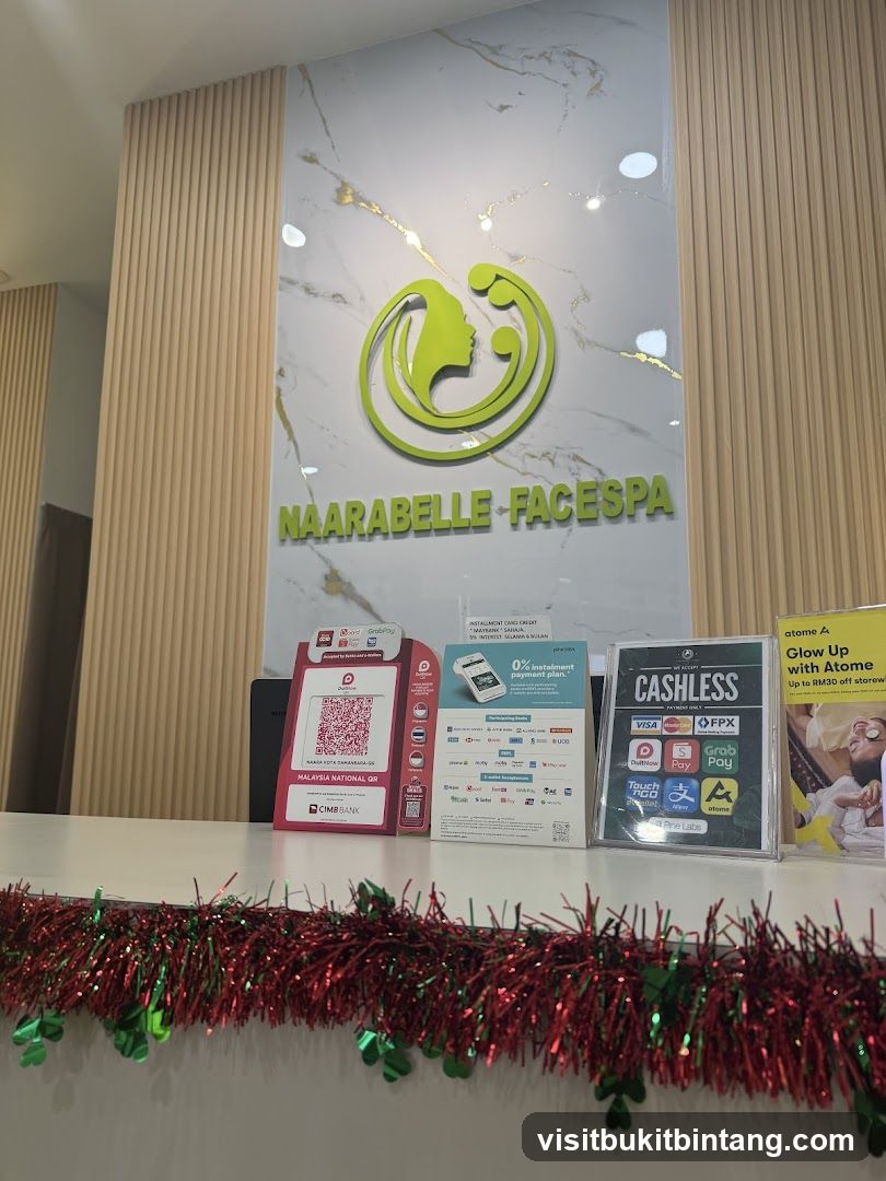 Naarabelle Face Spa Payment Options