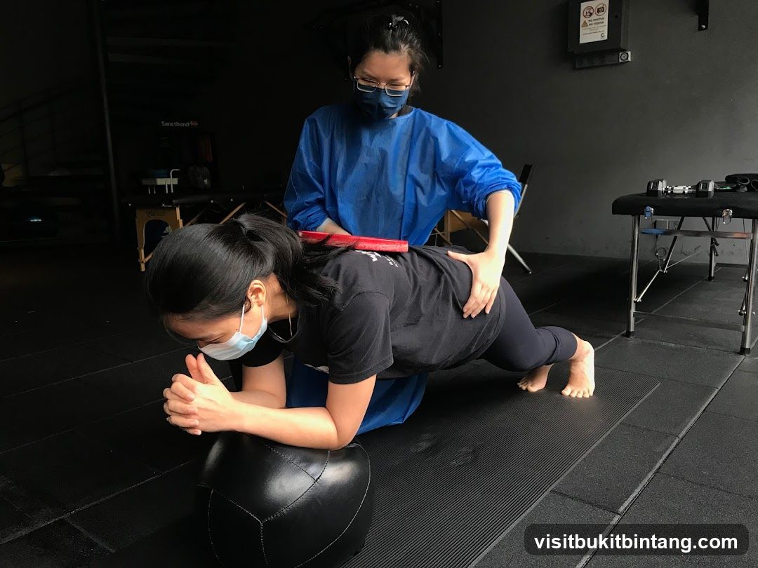 Physical therapy session