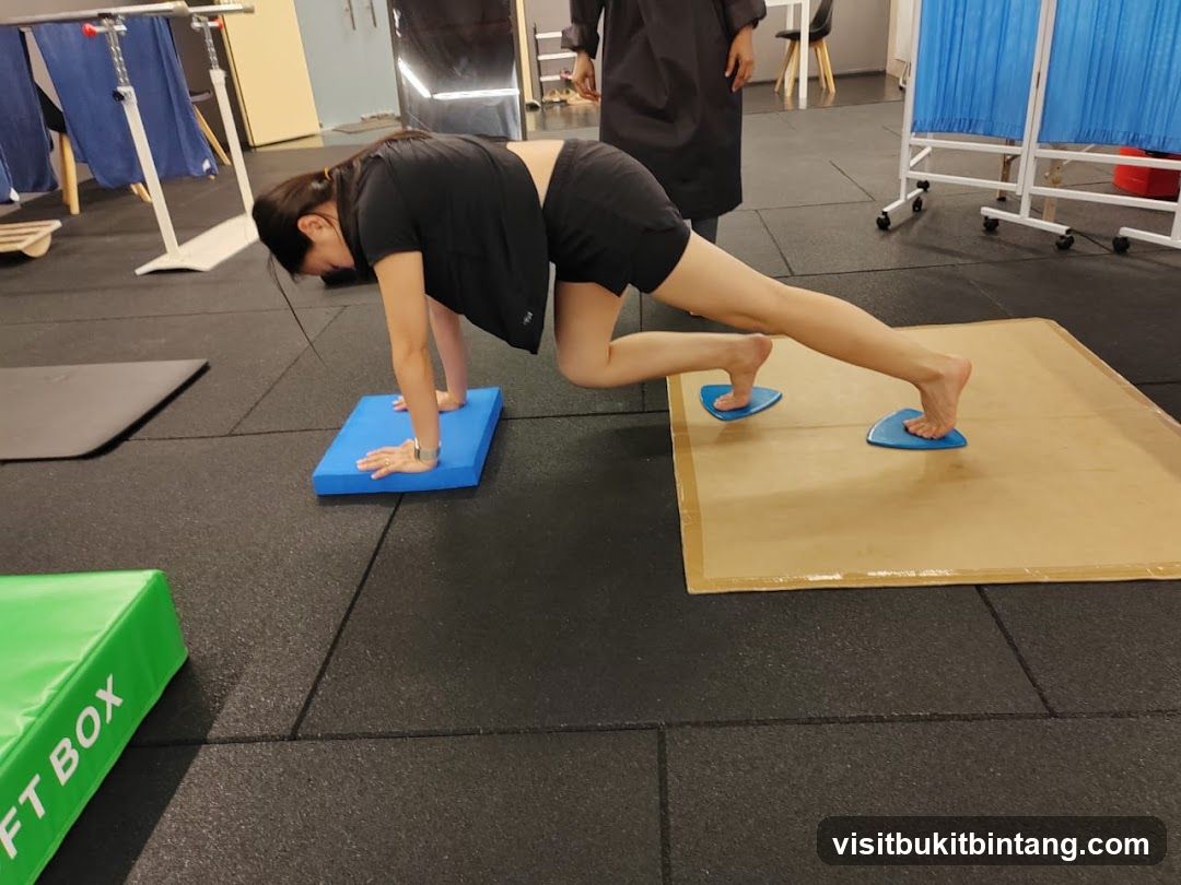 Woman exercising in a gym