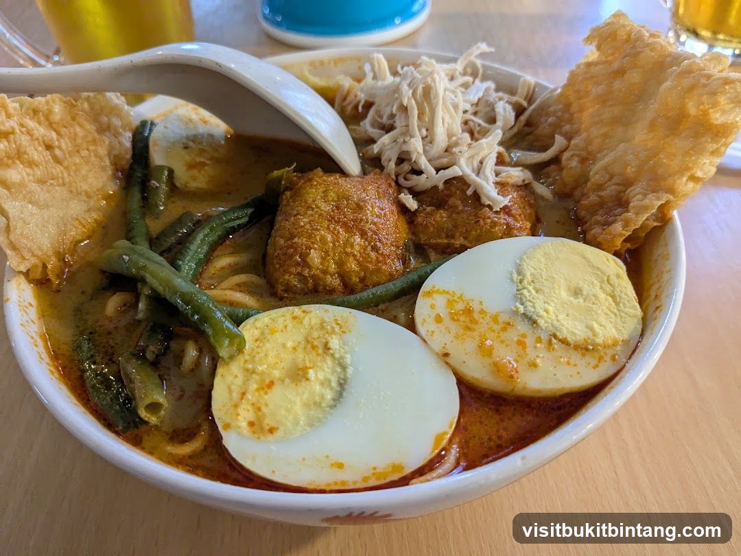 Laksa with Egg and Fried Dough