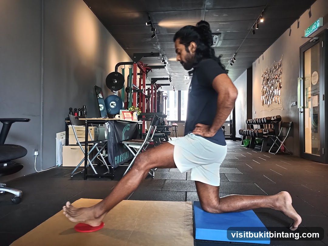 Man exercising in a gym