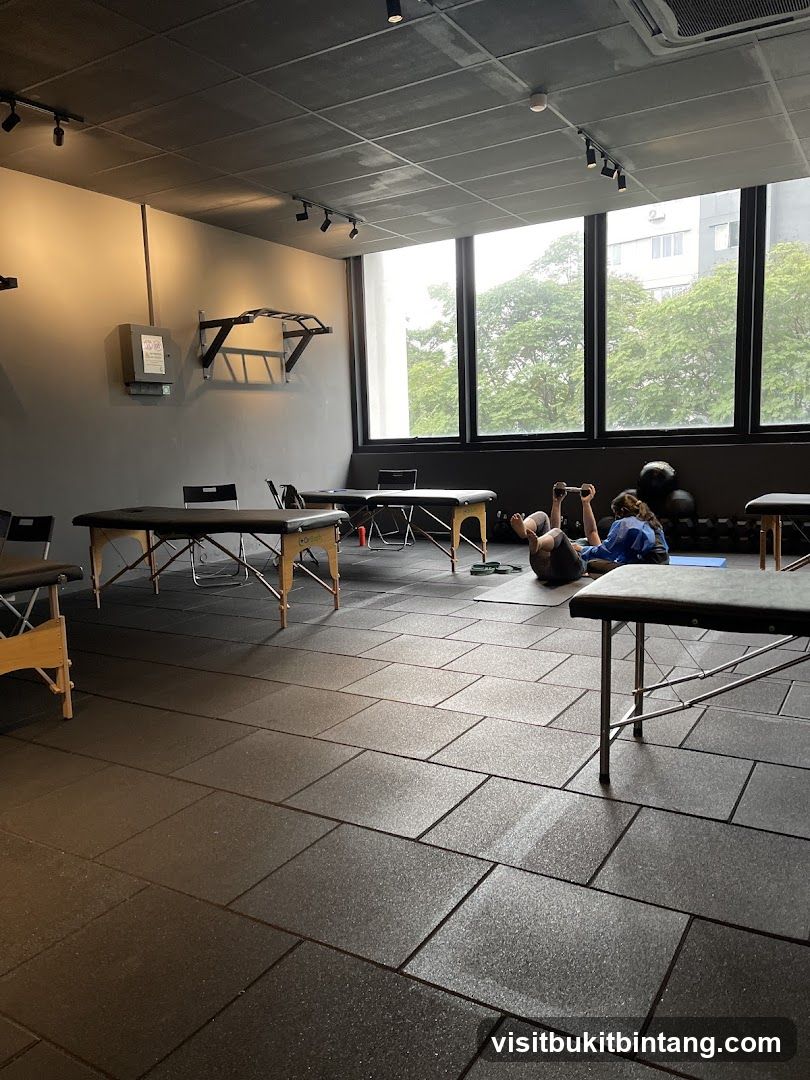 Gym with massage tables