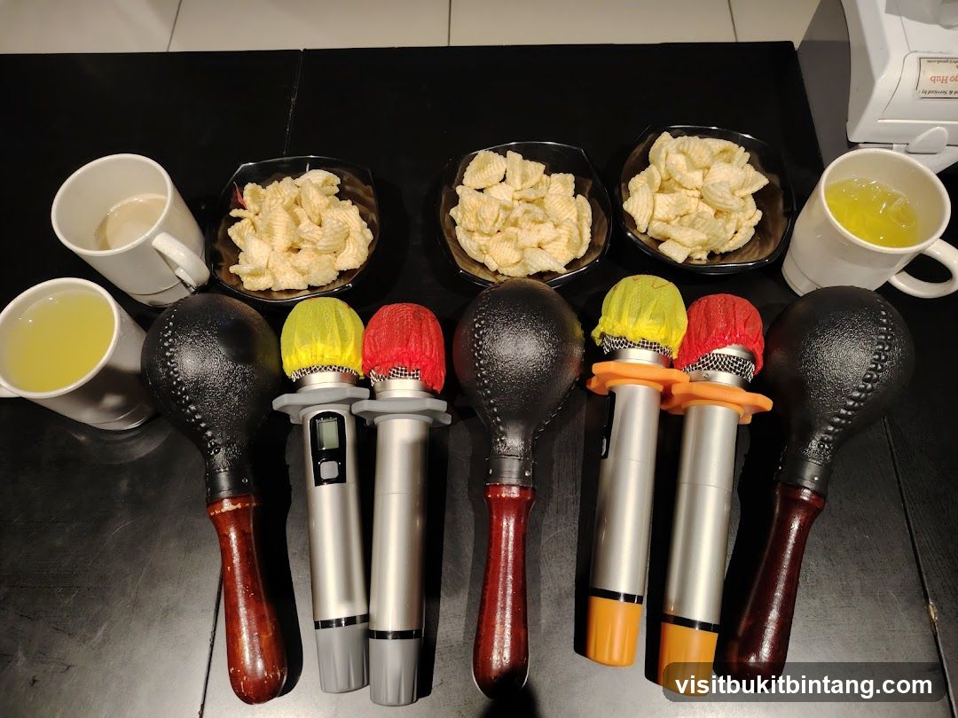 Karaoke Setup with Snacks and Drinks