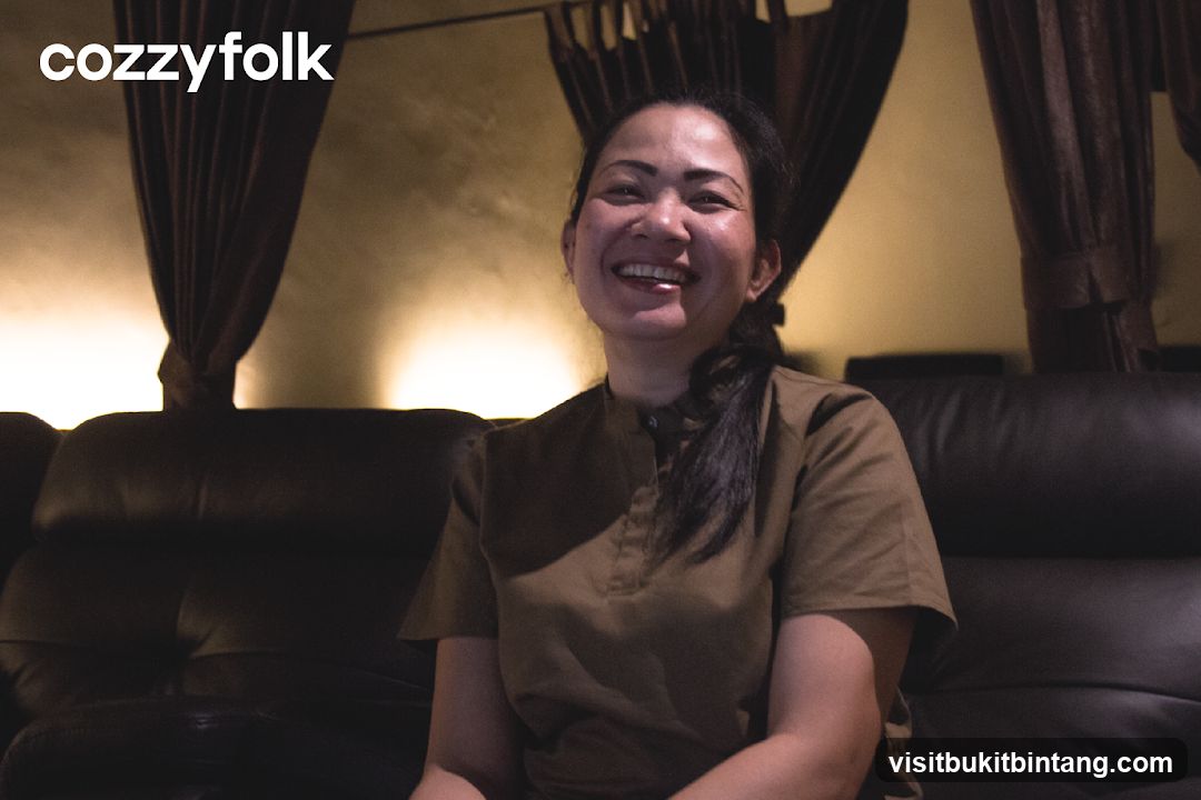 Woman smiling on a couch