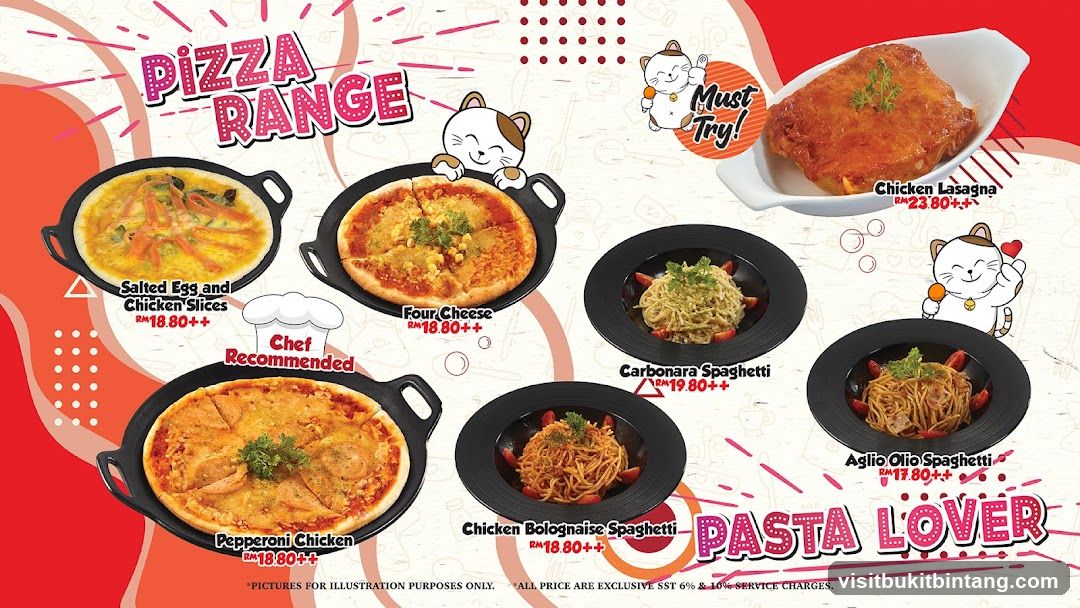 Pizza and Pasta Menu