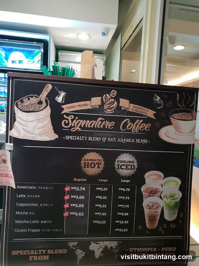 Signature Coffee Menu