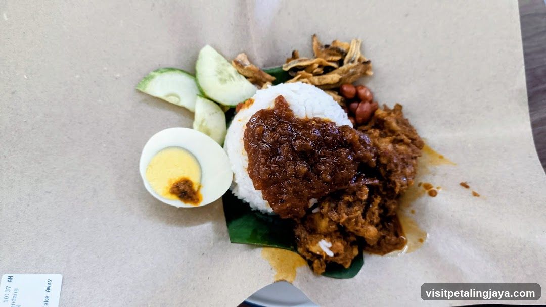 Nasi Lemak on Brown Paper