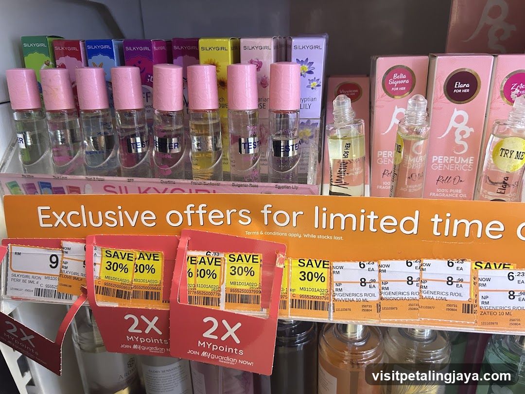 Perfume Display with Exclusive Offers