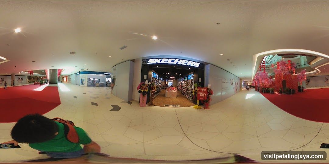 Shopping Mall Interior with Skechers Store