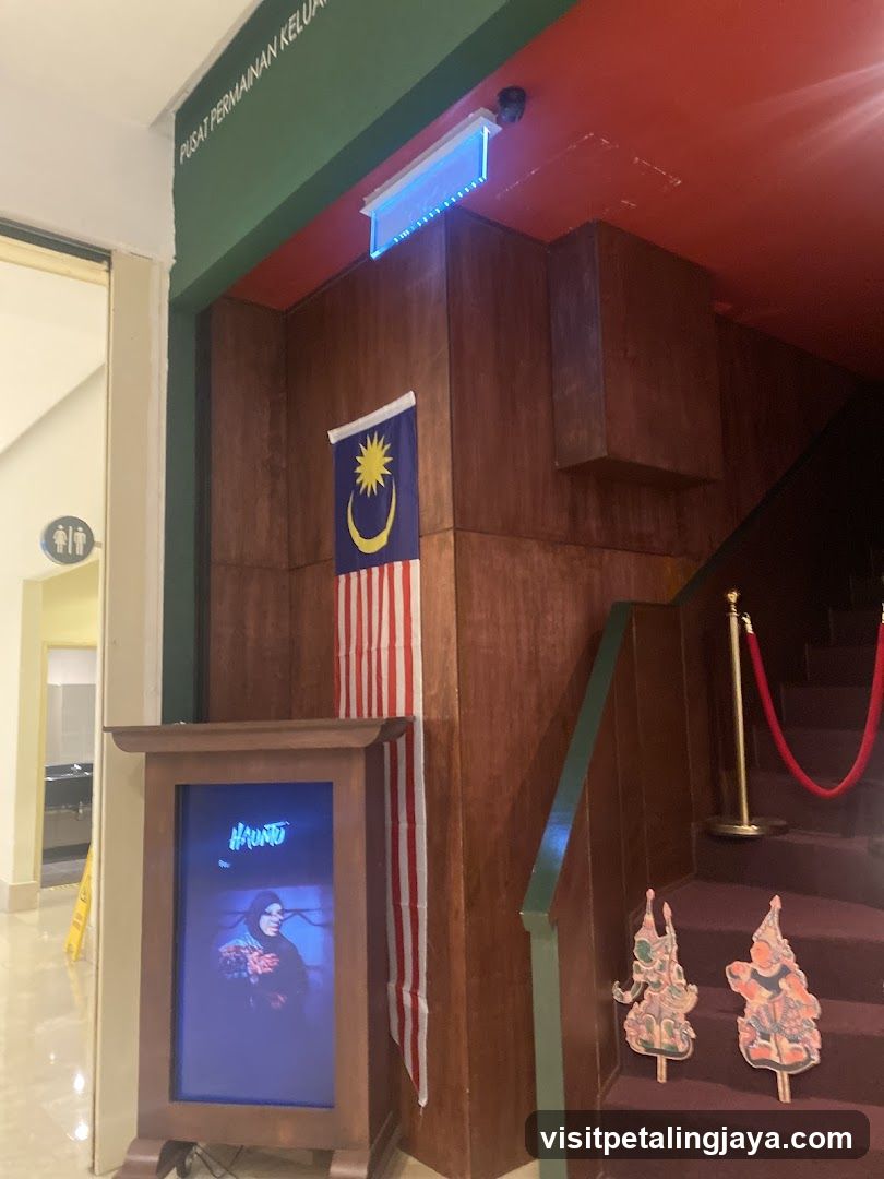 Interior with Malaysian Flag and Digital Display