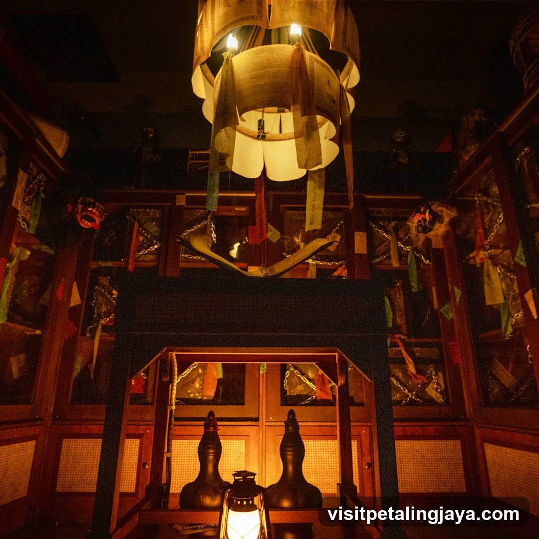 Interior of a traditional Japanese shrine or temple