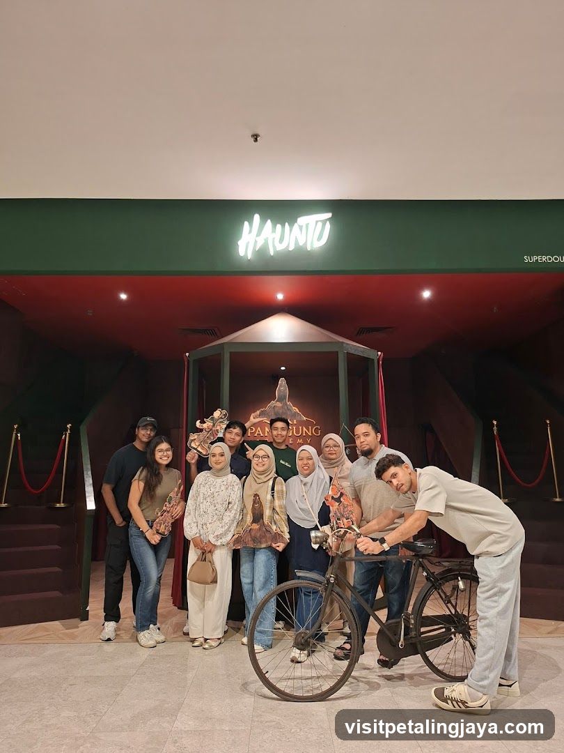 Group photo in front of Haunted Cafe