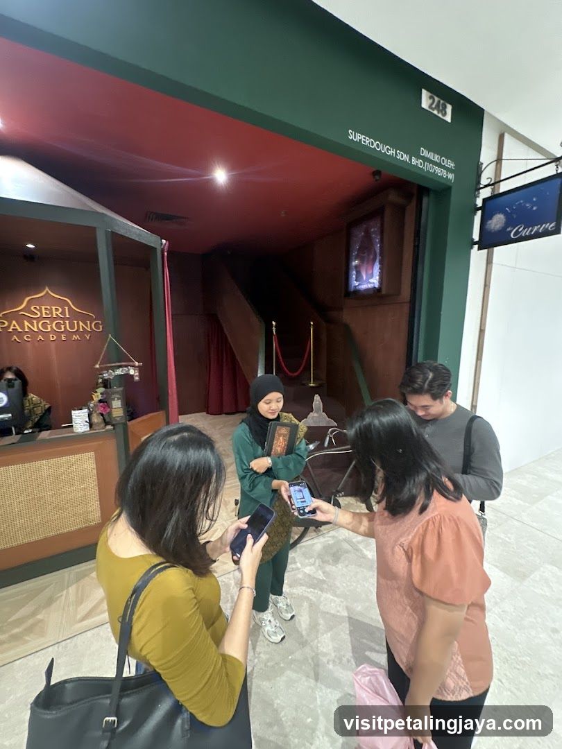 People Gathering Near Store Entrance