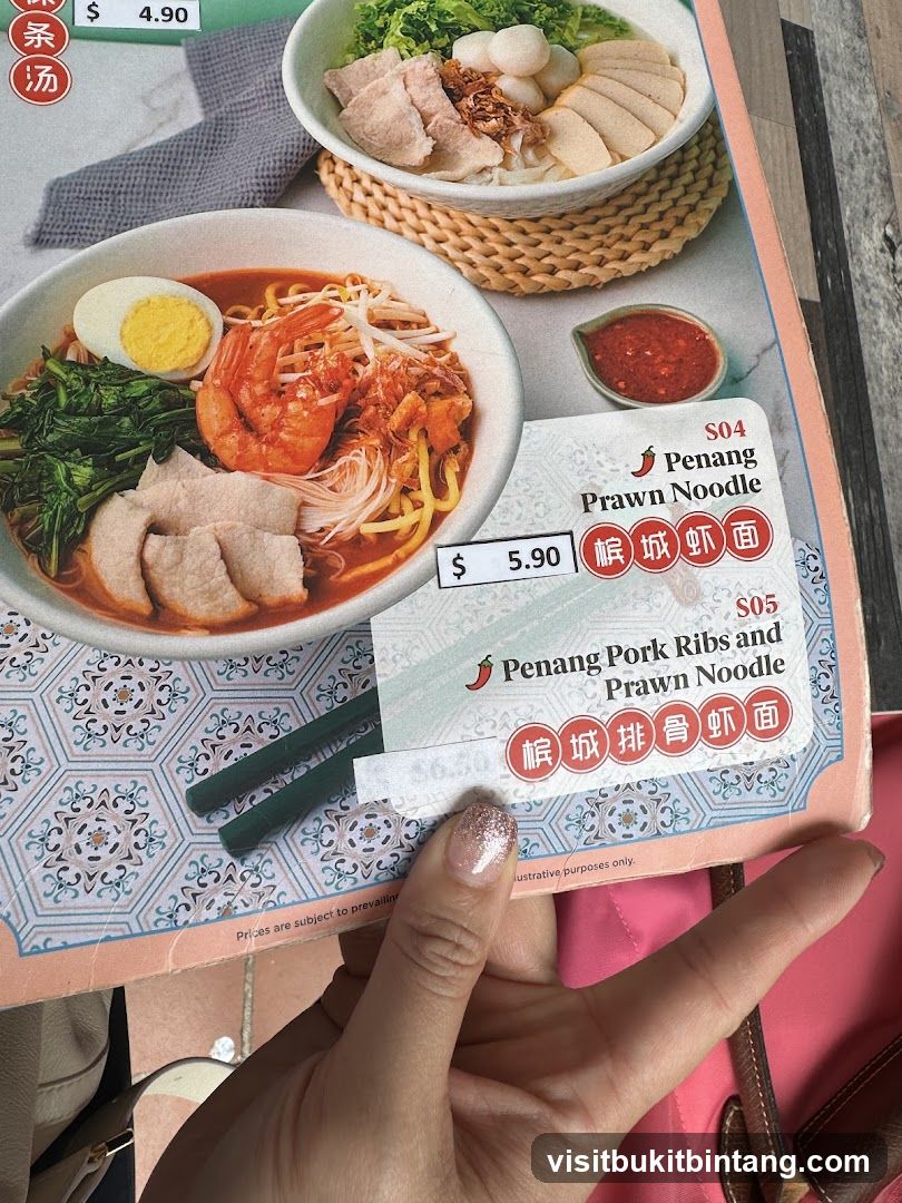 Penang Noodle Menu