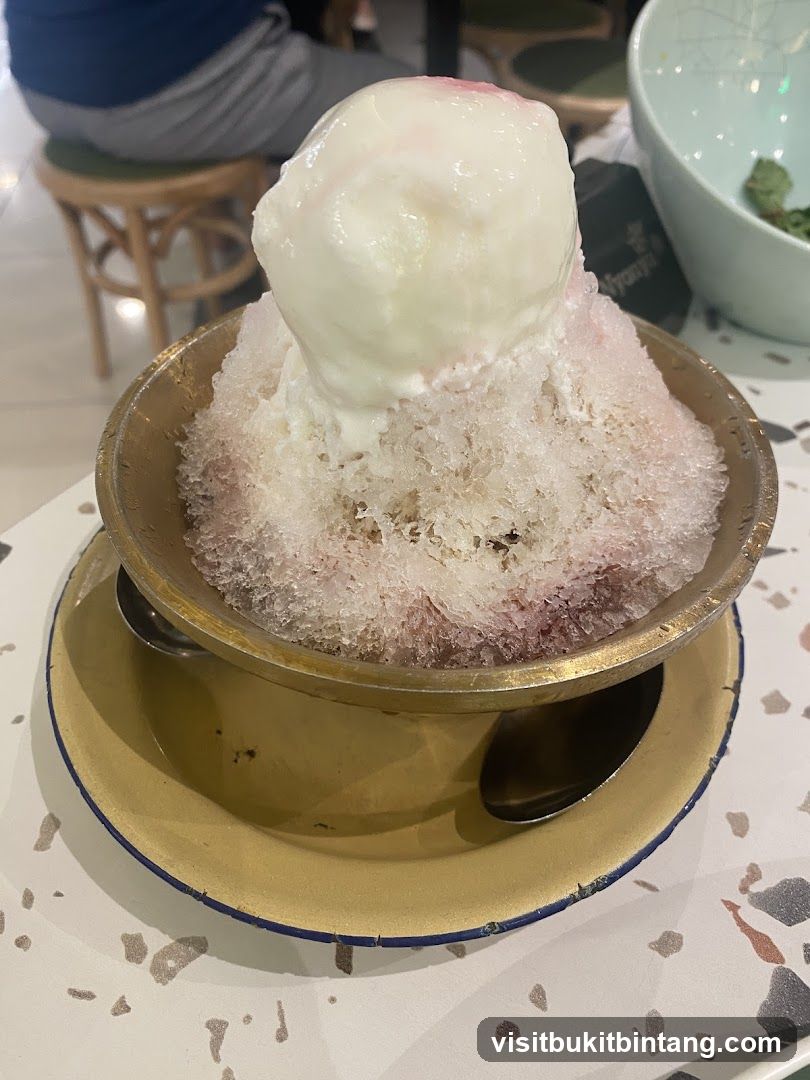 Shaved Ice Dessert with Ice Cream