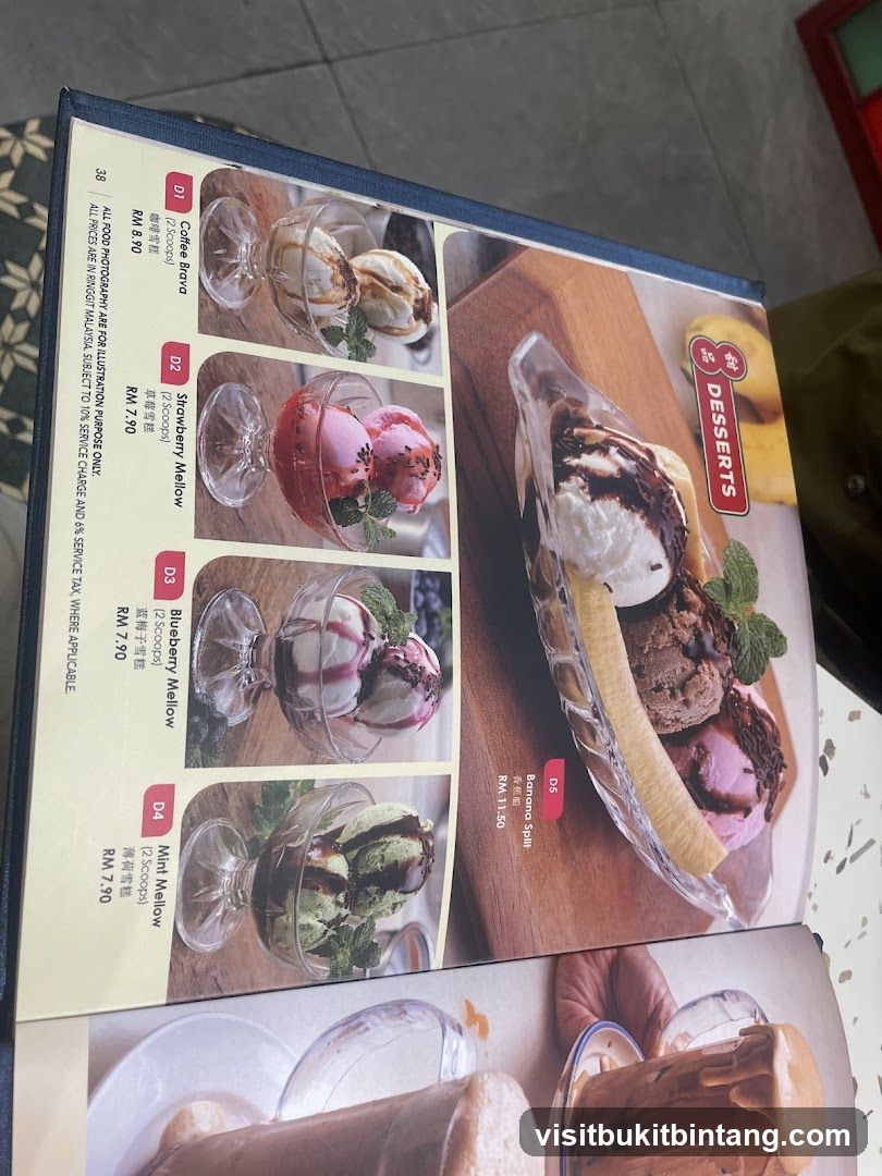Desserts Menu