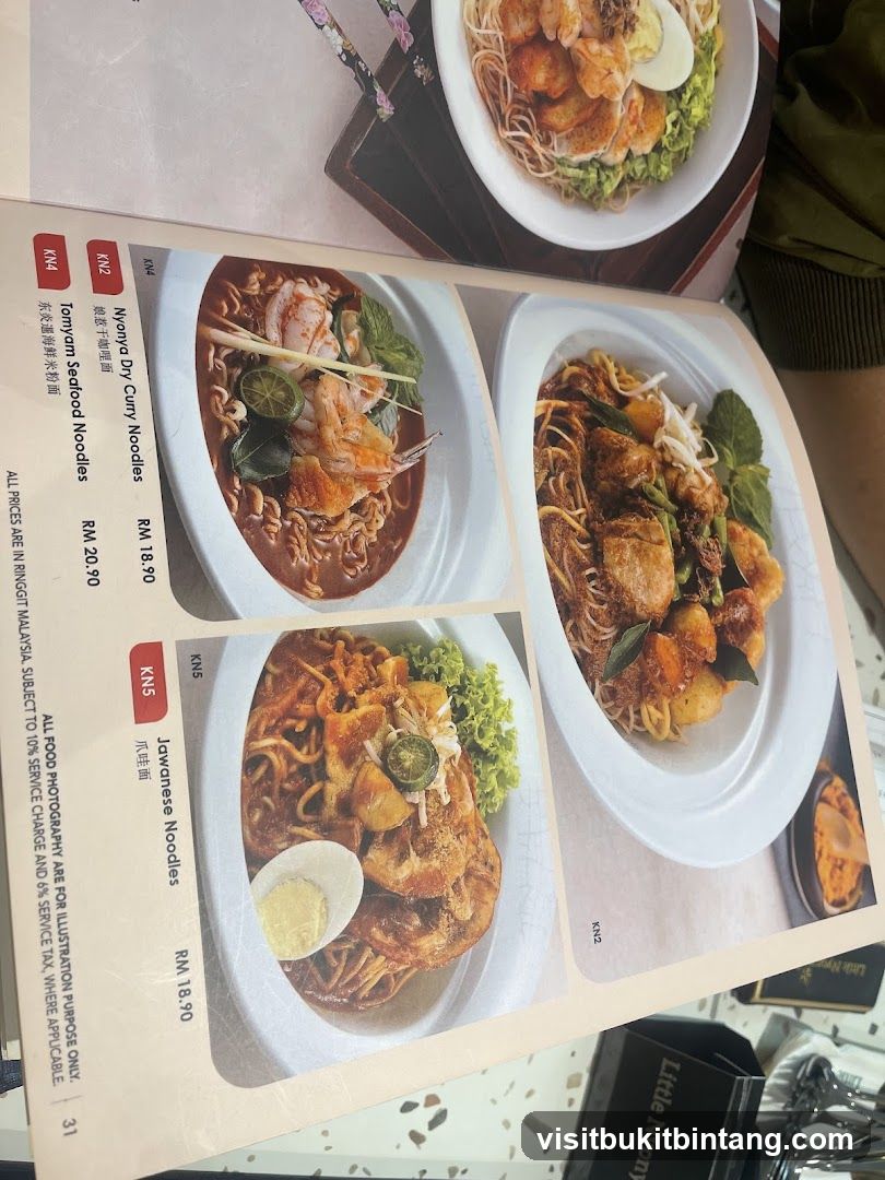 Little Nyonya Menu