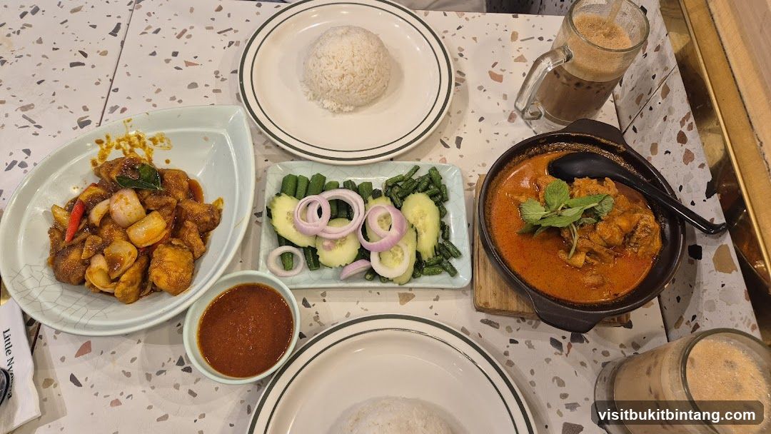 Table with Malaysian Food