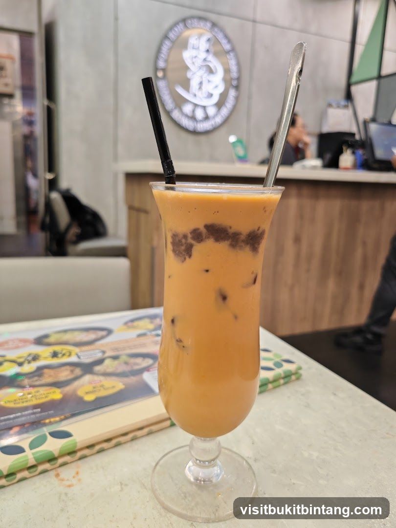 Thai Iced Tea with Menu
