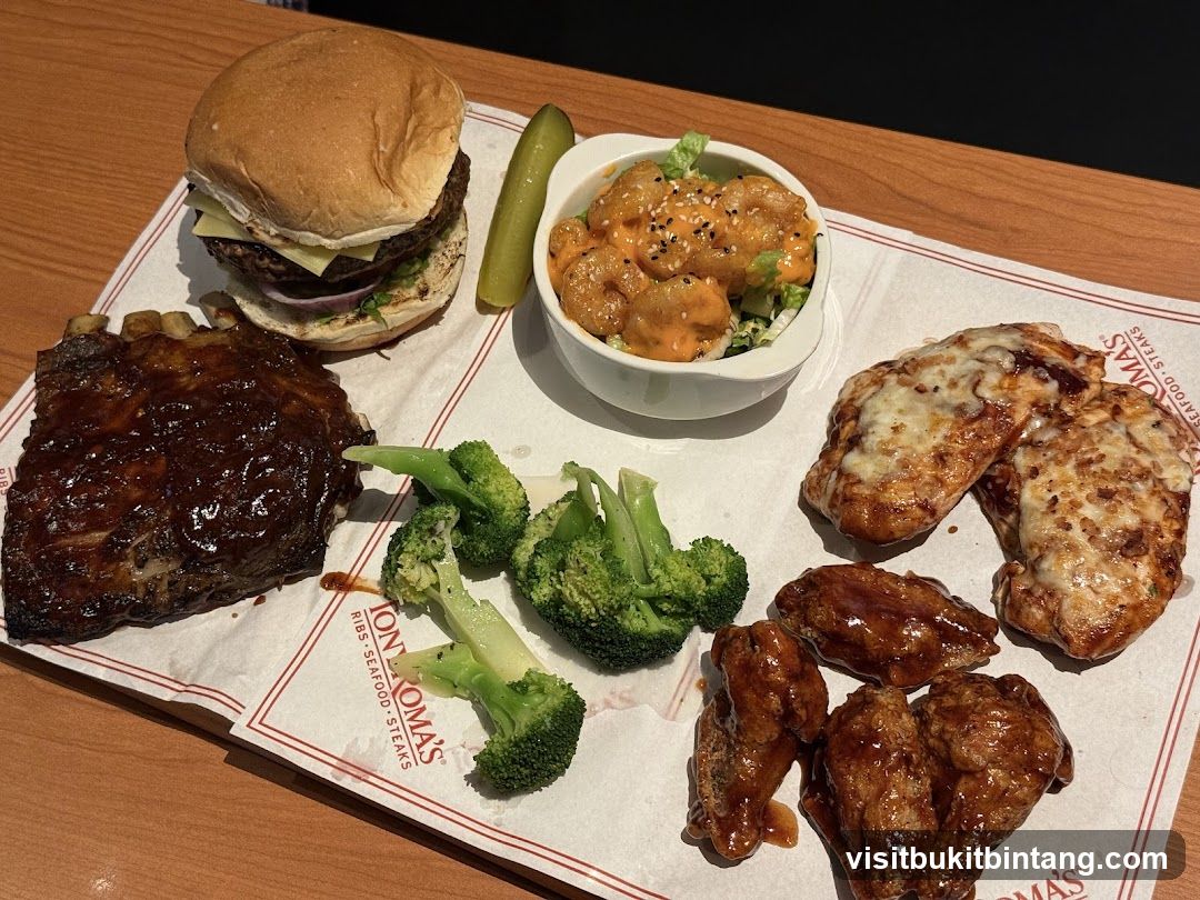 Ribs, Burger, and Chicken Wings