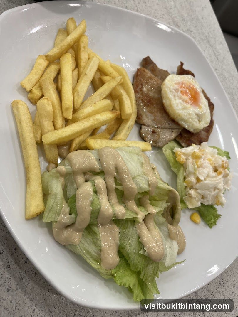 Pork Schnitzel with Fries and Salad