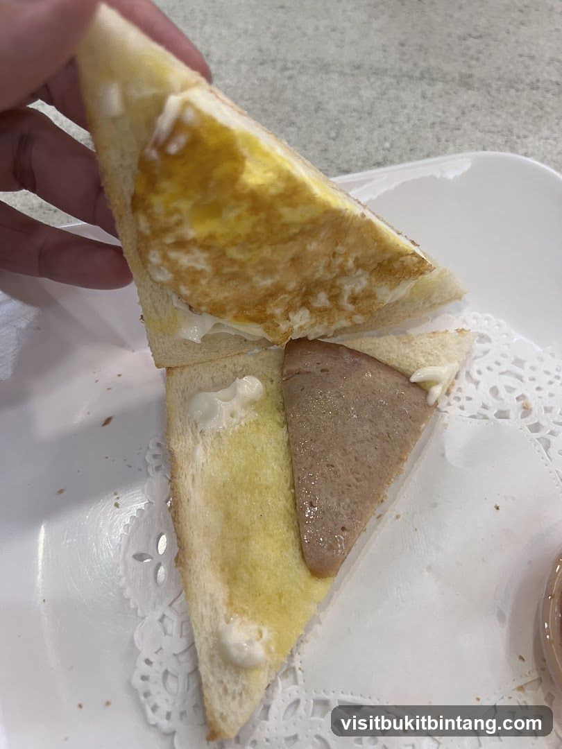 Toast with Egg and Meat Spread