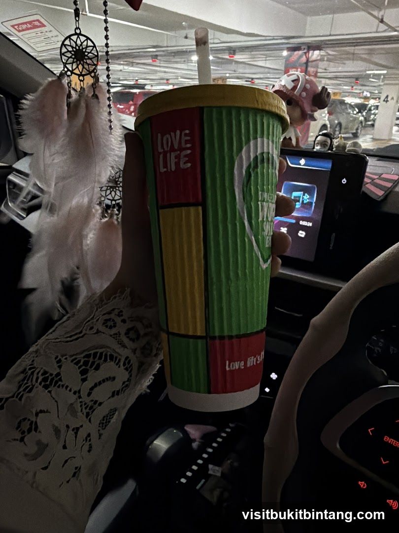 Cup with "Love Life" branding