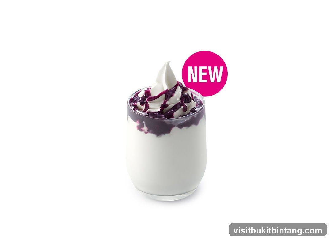 New Blueberry Swirl Soft Serve