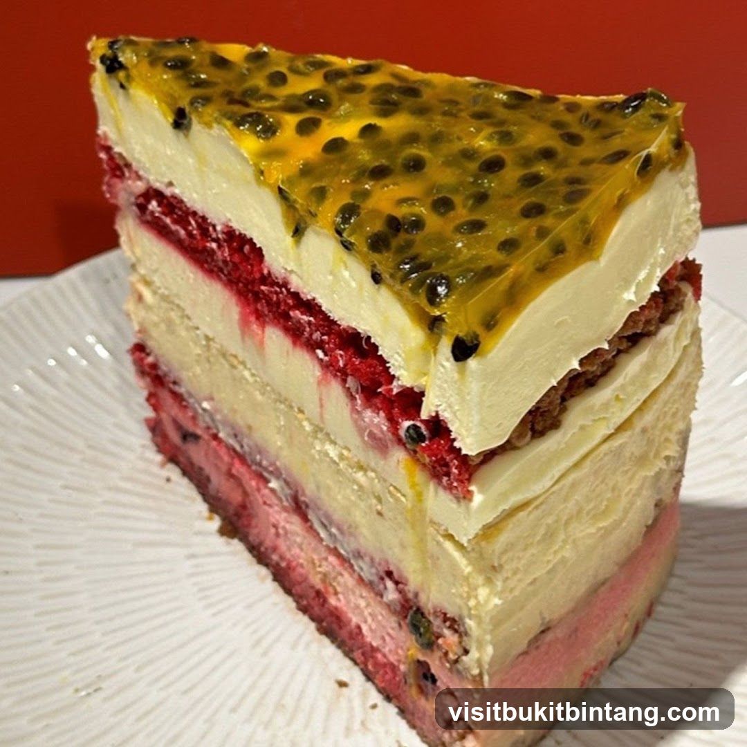 Layered Passion Fruit and Berry Cake