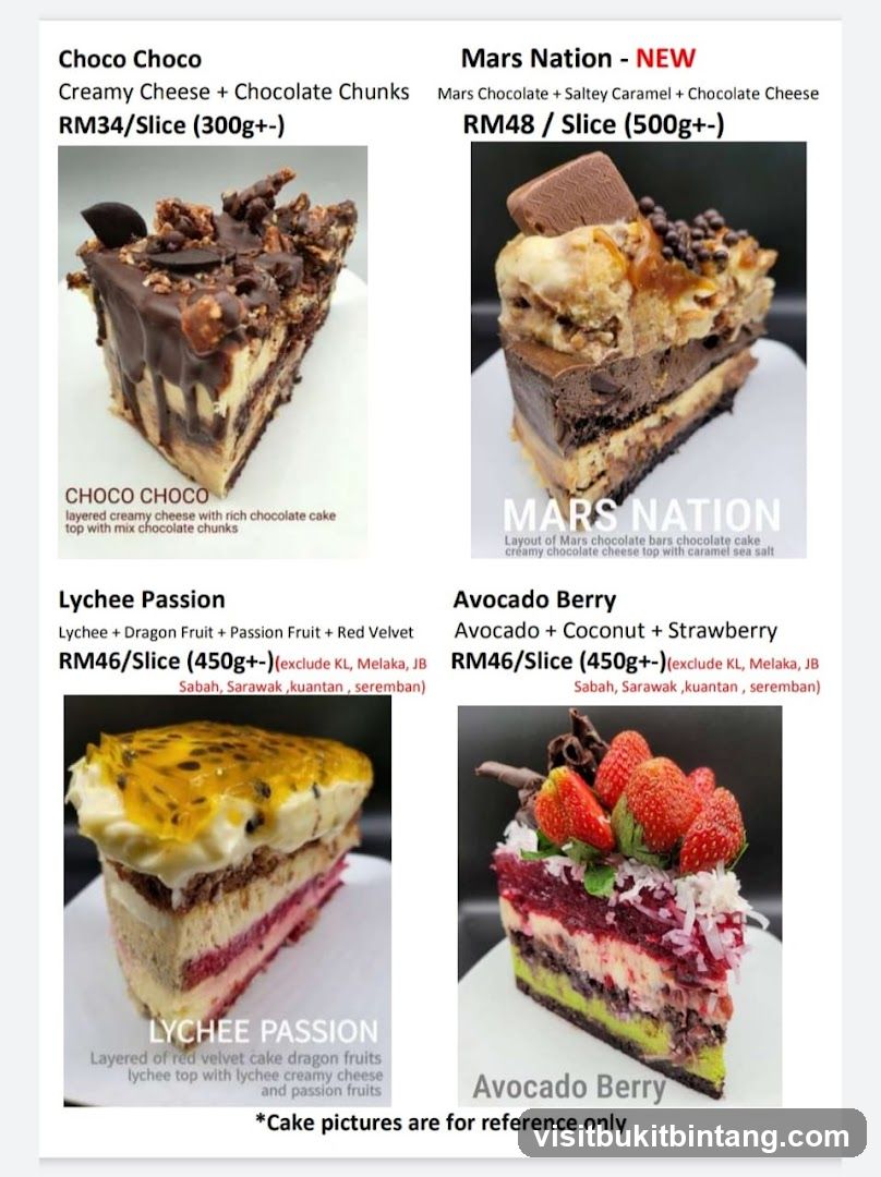 Cake Menu