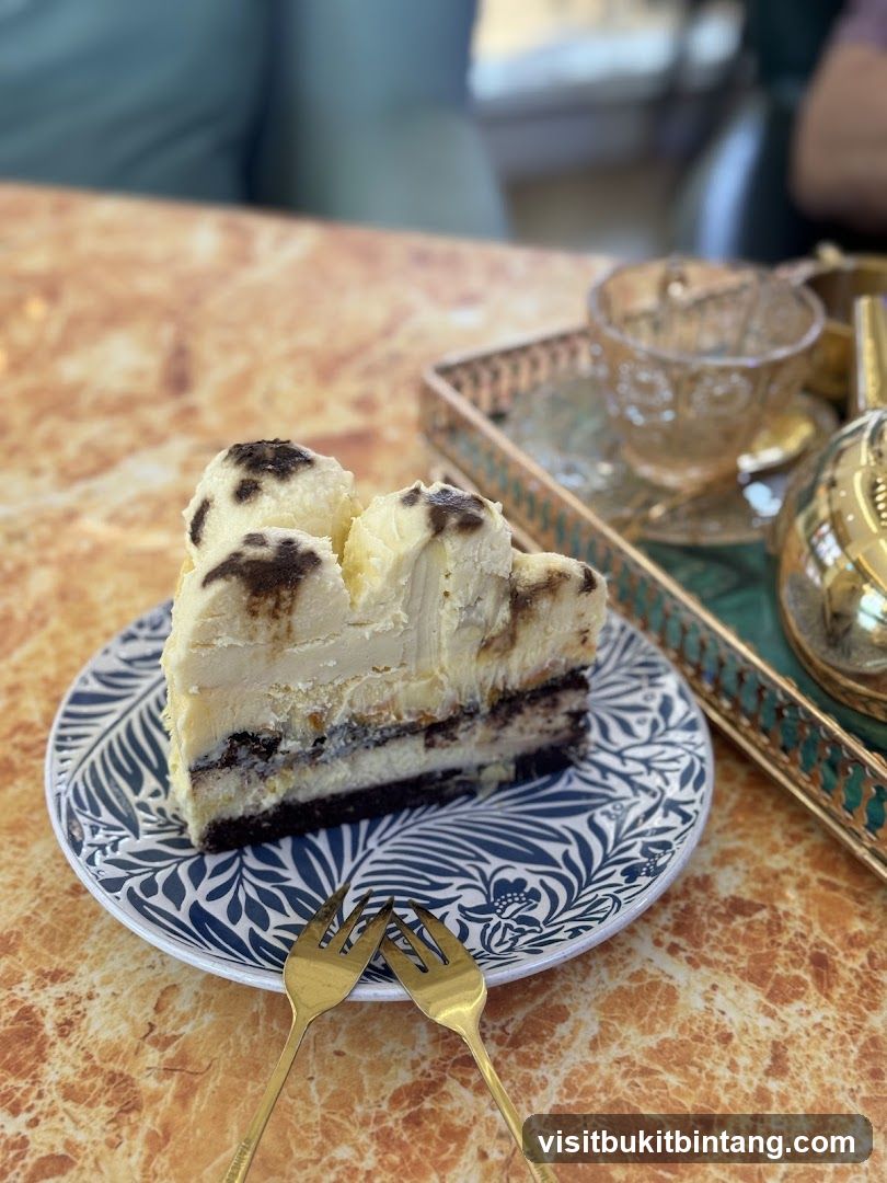 Slice of Cheesecake with Chocolate Crumbles