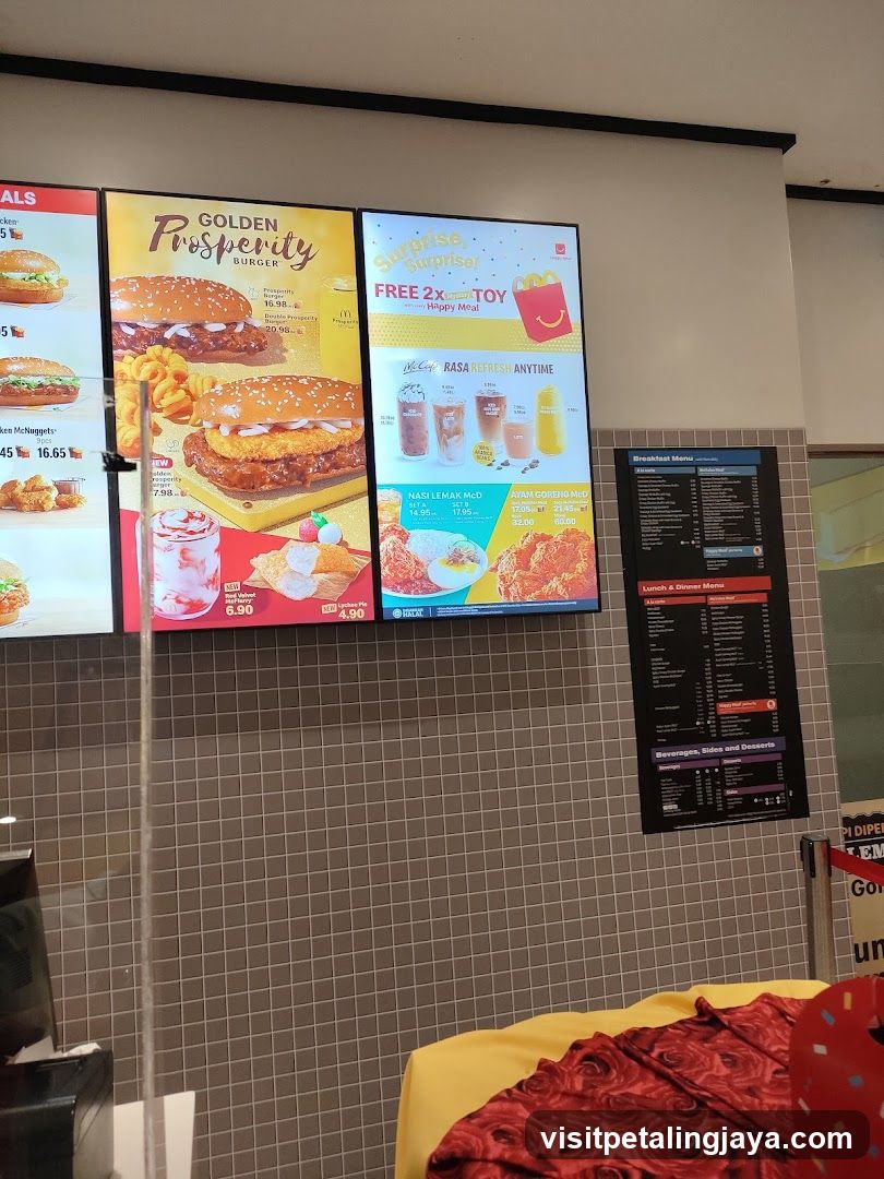 McDonald's Menu Board Display